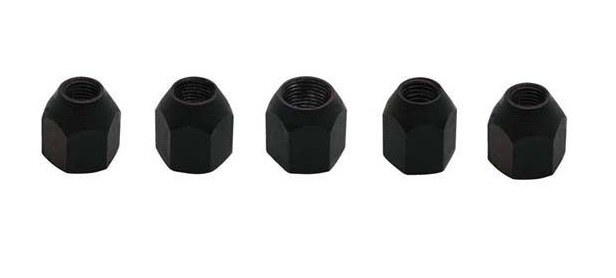 Moroso Lug Nut, 7/16 Inch-20 Thread Size, 60 Degree Conical Seat, Acorn Lug, Fits Moroso Press-IN Wheel Studs, 3/4 Inch Hex, Black Oxide – 46320