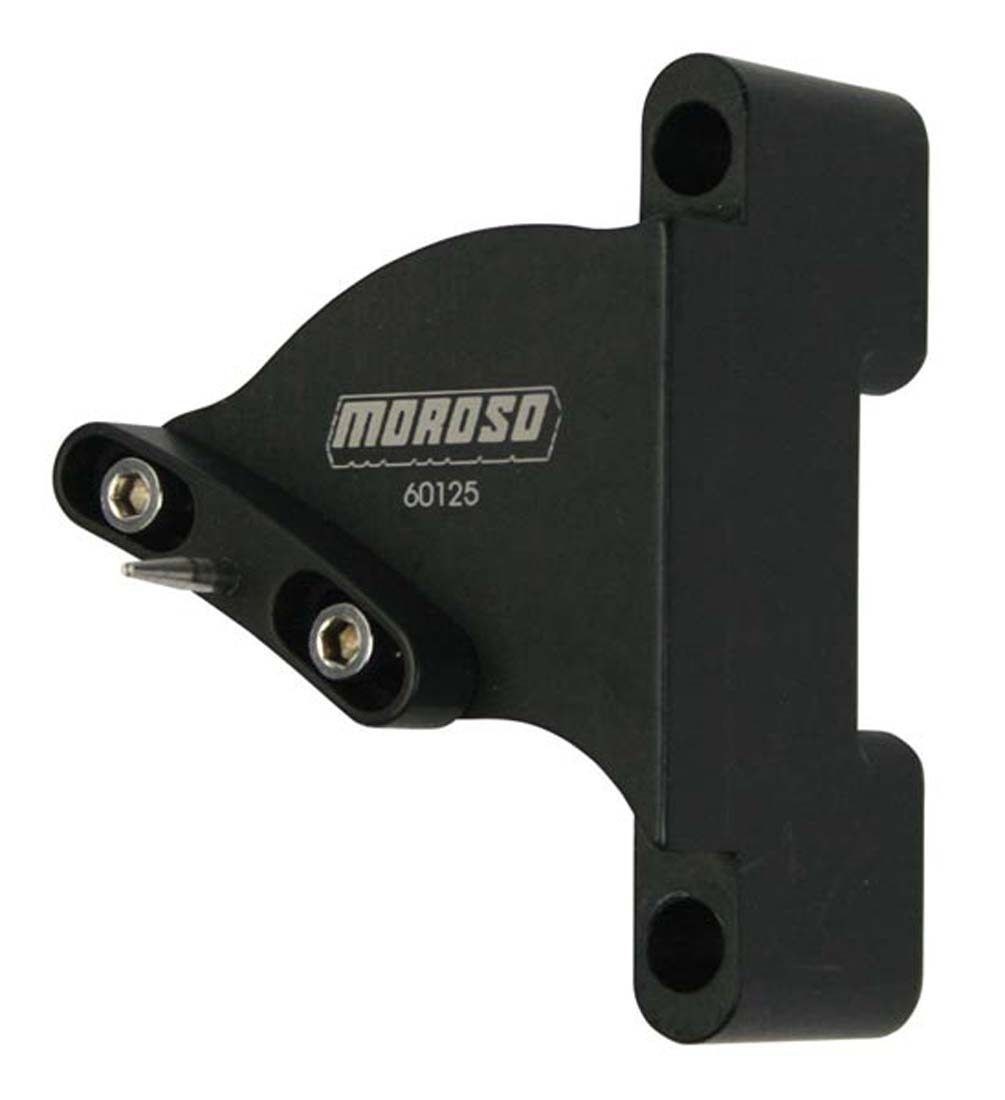 Moroso Timing Tab, For Use with Small Block Chevy Engines, 8 Inch Balancer, Adjustable, Black Anodized, Aluminum – 60125