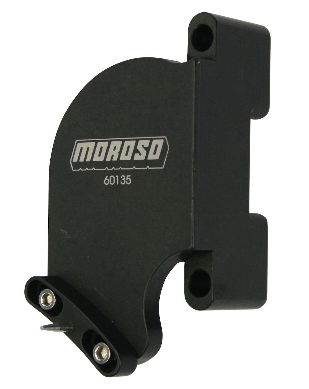 Moroso Timing Tab, For Use with Big Block Chevy Engines, 7 Inch Balancer, Adjustable, Black Anodized, Aluminum – 60135