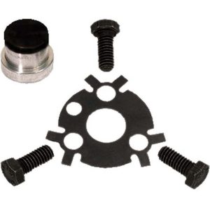 Moroso Camshaft Button, Chevy Small Block and 90 Degree V6, Late Flat Style Timing Cover, With Camshaft Button/ Retaining Plate/ and Cam Bolts – 60461