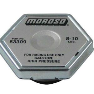 Moroso Radiator Cap, 8 Pounds to 10 Pounds, Hexagon, Without Pressure Release Lever, Moroso Logo – 63309
