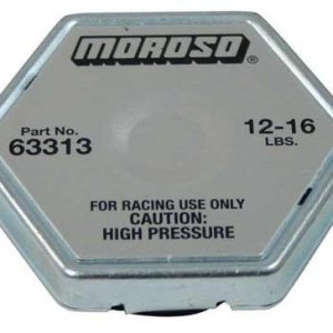 Moroso Radiator Cap, 13 Pounds to 16 Pounds, Hexagon, Without Pressure Release Lever, Moroso Logo – 63313