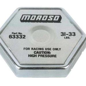Moroso Radiator Cap, 31 Pounds to 33 Pounds, Hexagon, Without Pressure Release Lever, Moroso Logo – 63332