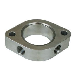 Moroso Thermostat Housing Spacer, Use on Brodix Hv Series Intake Manifolds, 1 Inch Thickness, Aluminum, With Two 3/8 Inch NPT Female Ports – 63433