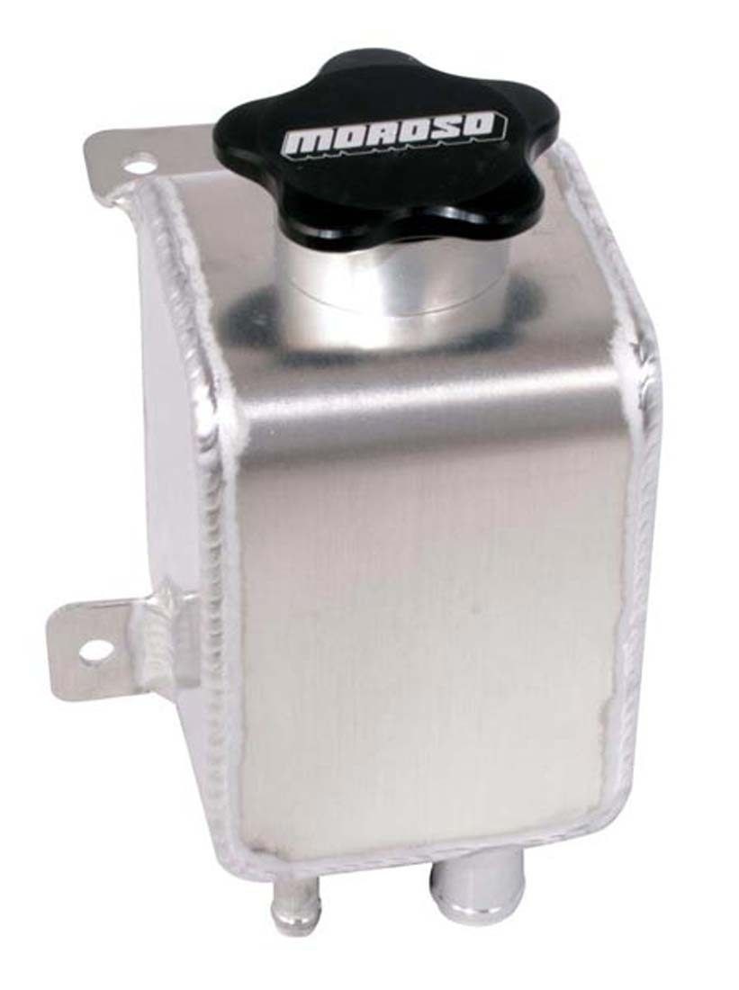Moroso Power Steering Reservoir, For Use with 1999 to 2004 Mustang Power Steering Pumps, Aluminum, With Mounting Bracket and Cap – 63490