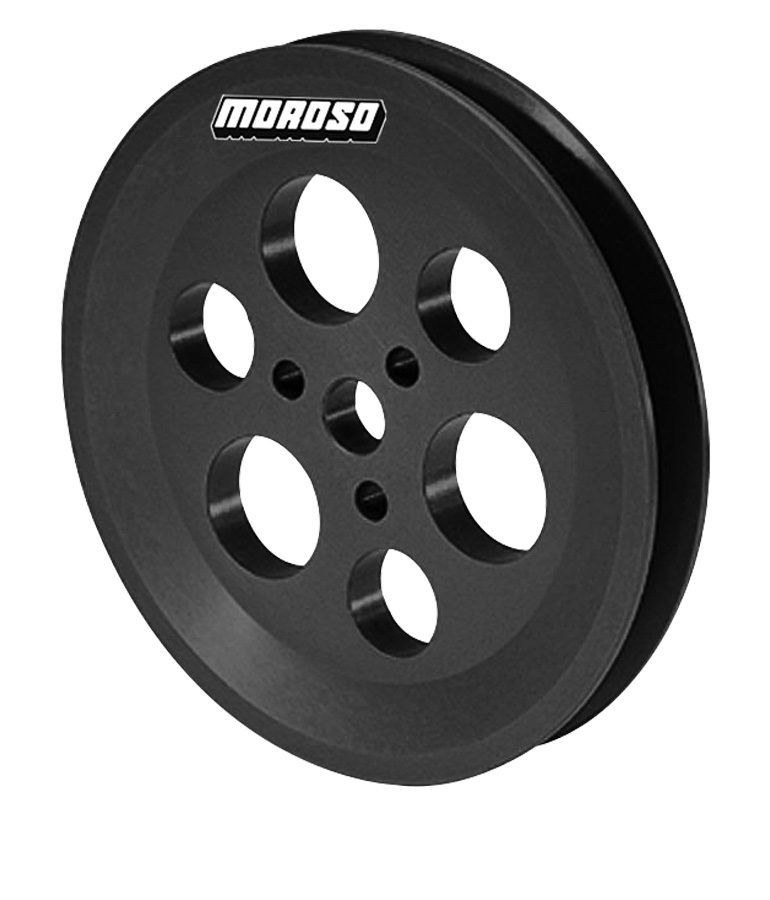 Moroso Vacuum Pump Pulley, V-Belt, 5 Inch Diameter, 3 Bolt, Billet Aluminum – 64885