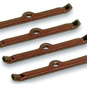 Moroso Valve Cover Hold Down Tab Set, 5/16 Inch Diameter Holes, Chrome, Steel, 4 Tabs – 68510