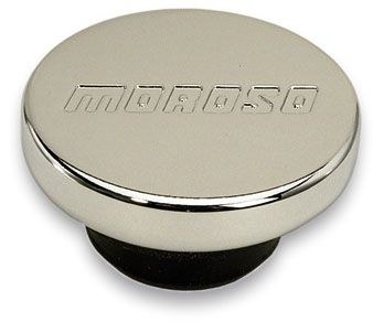 Moroso Oil Filler Cap, Push IN, Round, Chrome – 68660
