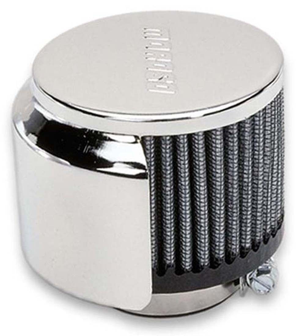 Moroso Crankcase Breather Filter, Clamp-On Type, 1-3/8 Inch Inside Diameter, With Deflector Shield – 68811