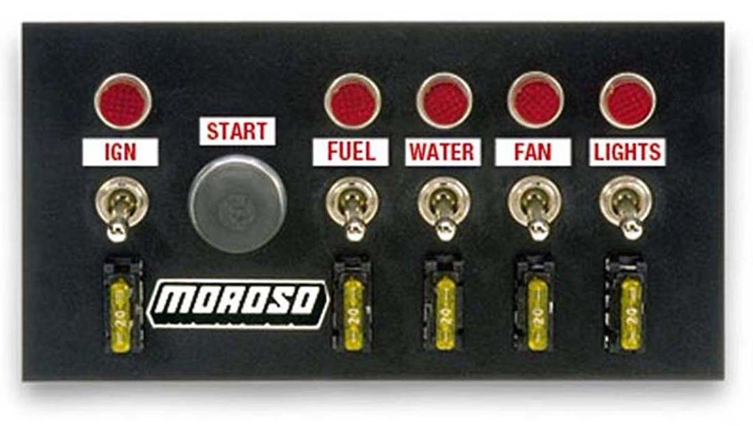 Moroso Switch Panel, 1 Switch Panel, Black – 74131