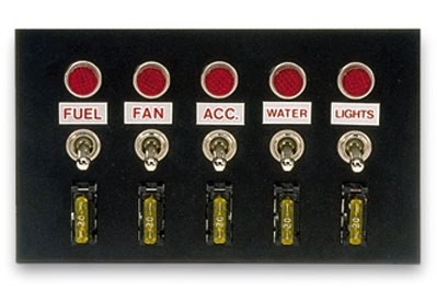 Moroso Switch Panel, 1 Switch Panel, Black – 74134