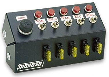 Moroso Switch Panel, 1 Switch Panel, Black – 74135