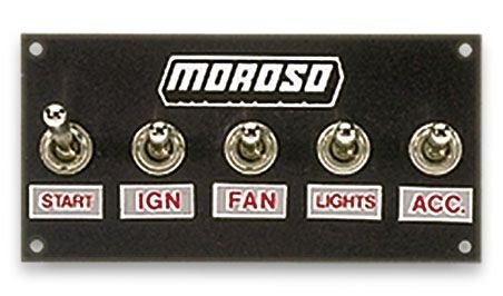 Moroso Switch Panel, 1 Switch Panel, Black – 74136
