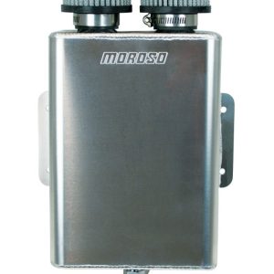 Moroso Catch Can, For Storing Excess Oil, 11 Inch Tank Height X 7 Inch Width Without Mount X 4 Inch Depth, 15 Inch Overall Height, Dual 16AN – 85390