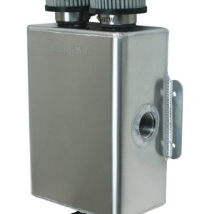 Moroso Catch Can, For Storing Excess Oil, 11 Inch Tank Height X 7 Inch Width Without Mount X 4 Inch Depth, 15 Inch Overall Height, Dual 16AN – 85390