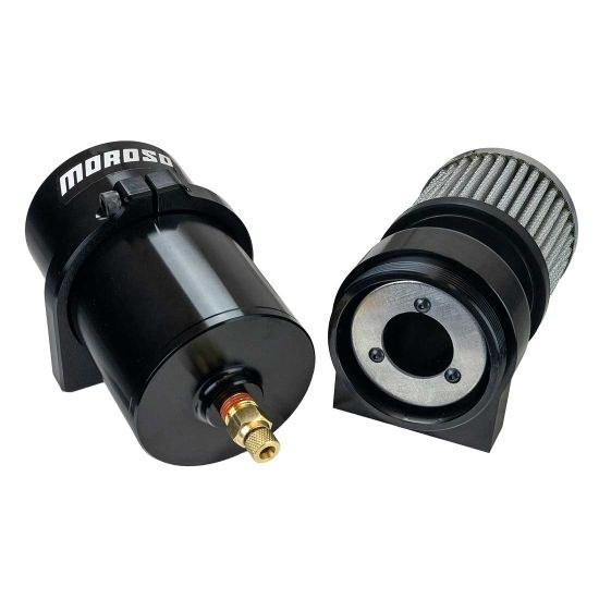 Moroso Catch Can, Capture the Excess Crankcase Vapors and the Residual Oil Mist from Reentering the Intake Track – 85413