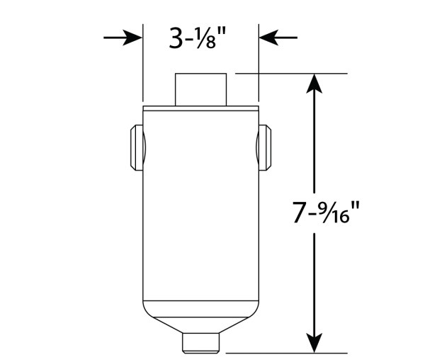 Moroso Catch Can, For Storing Excess Oil, 6-1/2 Inch Tank Height X 3-1/8 Inch Diameter, 11-1/2 Inch Overall Height, Dual 1/2 Inch NPT Fitting – 85455