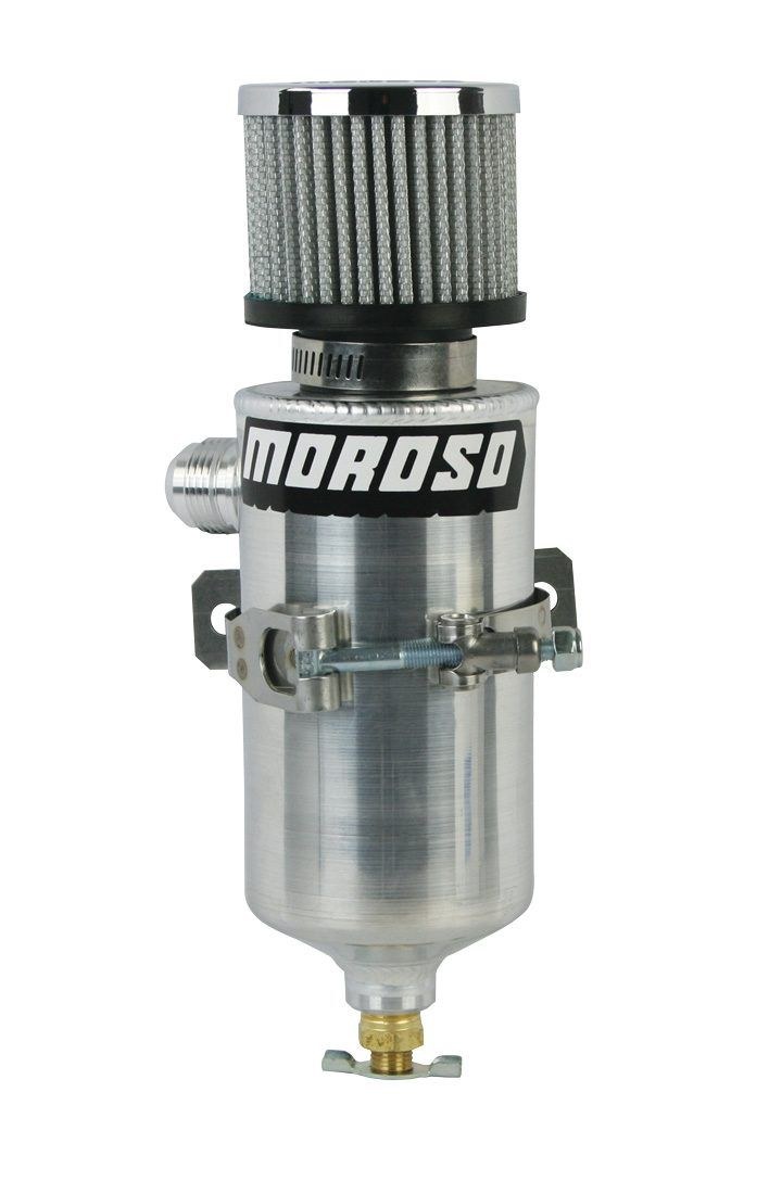 Moroso Catch Can, Capture the Excess Crankcase Vapors and the Residual Oil Mist from Reentering the Intake Track – 85465