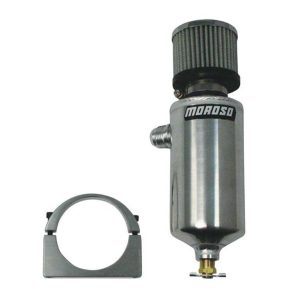 Moroso Catch Can, Capture the Excess Crankcase Vapors and the Residual Oil Mist from Reentering the Intake Track, 1 Inlet Port – 85467