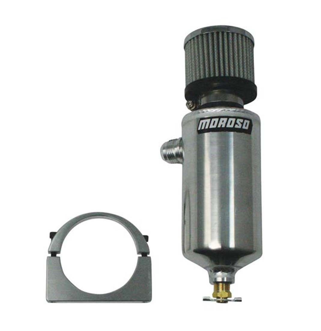 Moroso Catch Can, Capture the Excess Crankcase Vapors and the Residual Oil Mist from Reentering the Intake Track, 1 Inlet Port – 85467