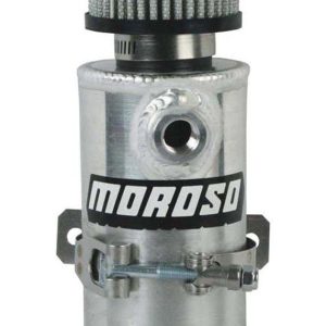 Moroso Catch Can, Capture the Excess Crankcase Vapors and the Residual Oil Mist from Reentering the Intake Track – 85473