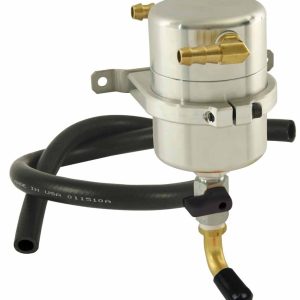 Moroso Catch Can, Capture the Excess Crankcase Vapors and the Residual Oil Mist from Reentering the Intake Track, 2, Polished Aluminum – 85474