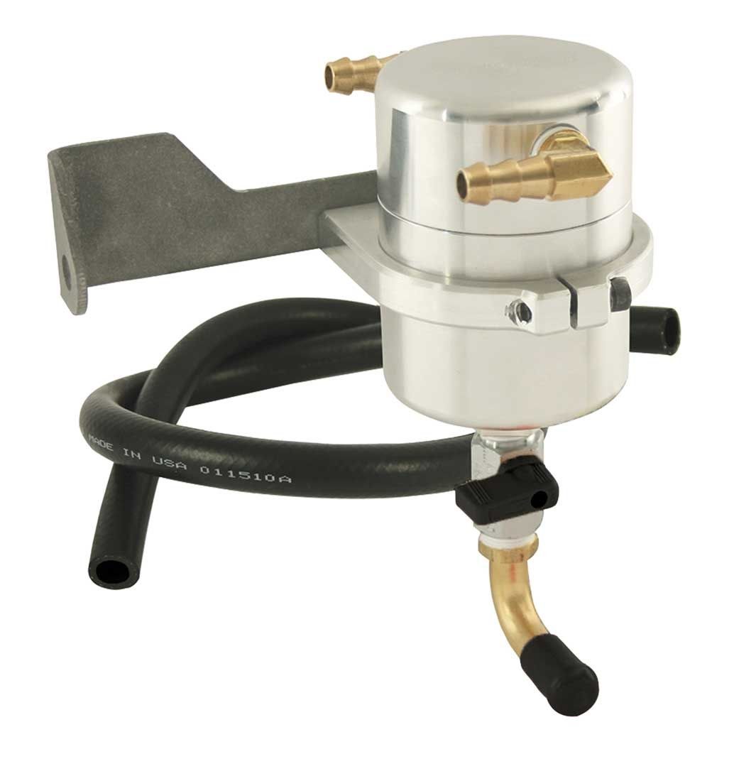 Moroso Catch Can, Capture the Excess Crankcase Vapors and the Residual Oil Mist from Reentering the Intake Track, Polished, Billet Aluminum – 85481
