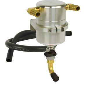 Moroso Catch Can, Capture the Excess Crankcase Vapors and the Residual Oil Mist from Reentering the Intake Track, Polished, Billet Aluminum – 85487