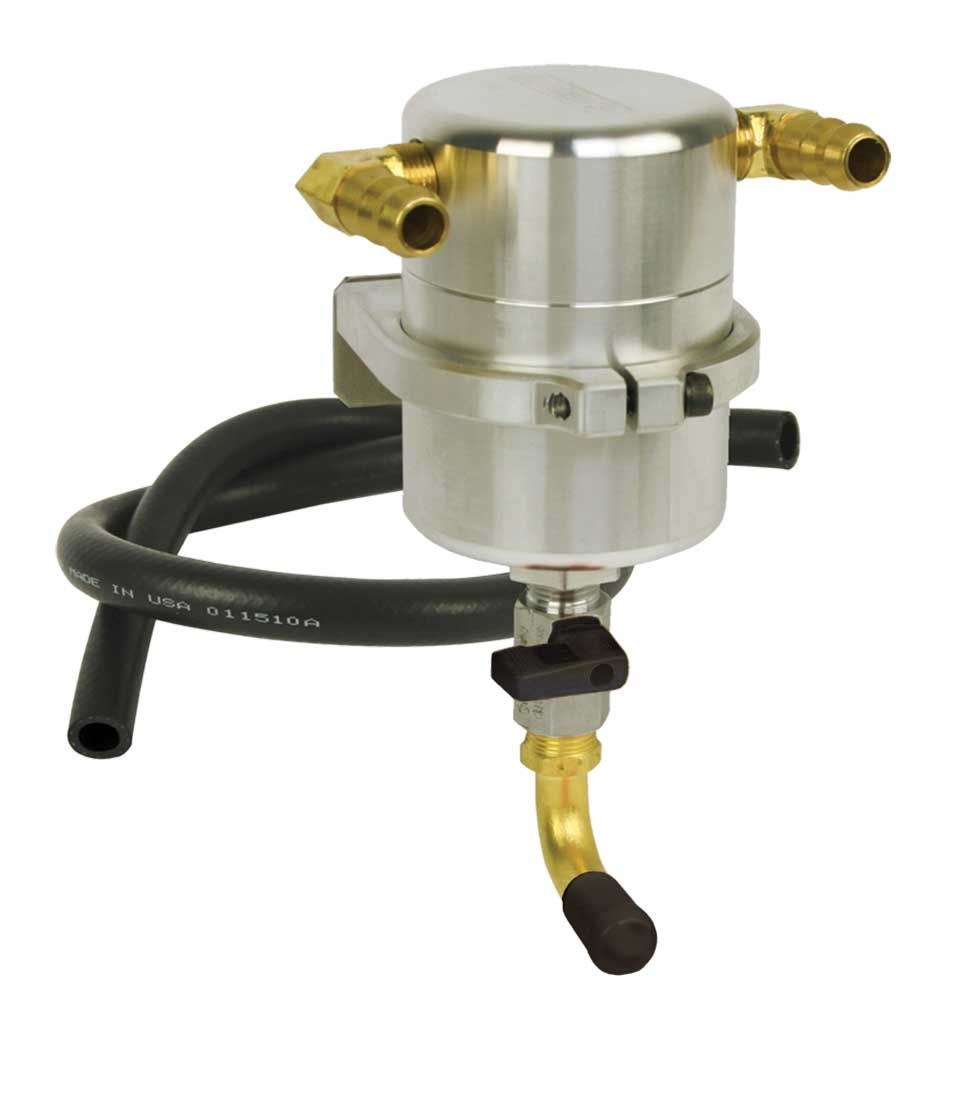 Moroso Catch Can, Capture the Excess Crankcase Vapors and the Residual Oil Mist from Reentering the Intake Track, Polished, Billet Aluminum – 85487