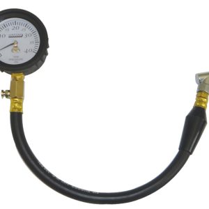 Moroso Tire Pressure Gauge, Garage, 2-1/4 Inch Diameter, Analog, 0-40 Pounds Per Square Inch (PSI), White Face – 89593