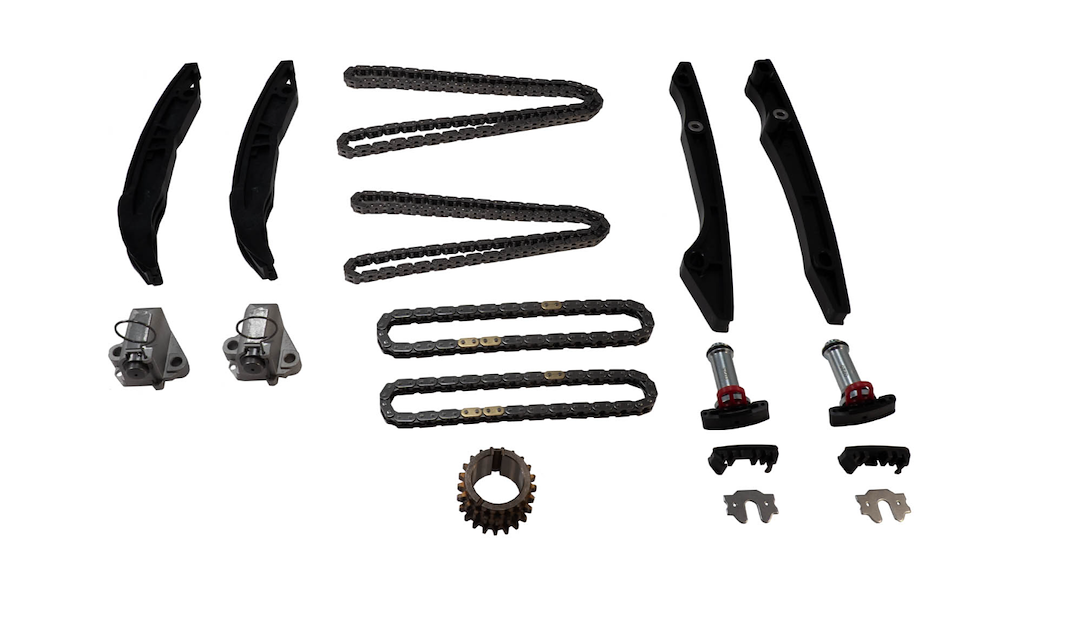 Melling Timing Gear Set, Chain Driven, Single Roller, Not Adjustable, Steel, Single-Bolt, With Tensioner/ Crankshaft Sprocket/ Timing Marks – 3-1069SA