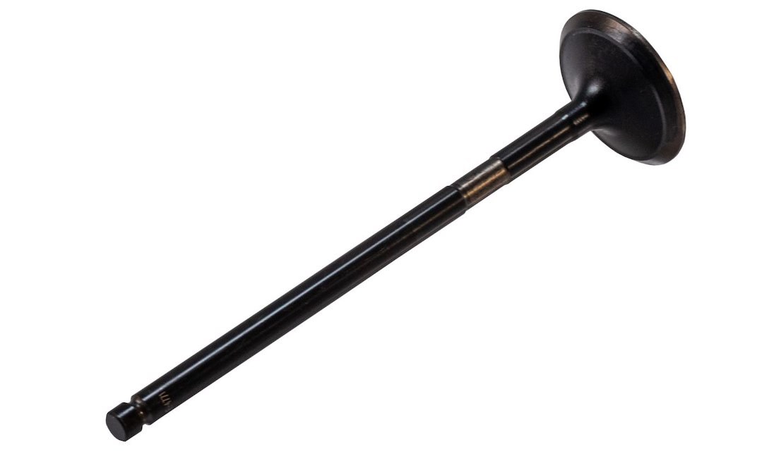 Melling Exhaust Valve, 1.239 Inch Valve Head Diameter, 0.234 Inch Valve Stem Diameter, Single Groove, 4.748 Inch Overall Length, Steel – V5807
