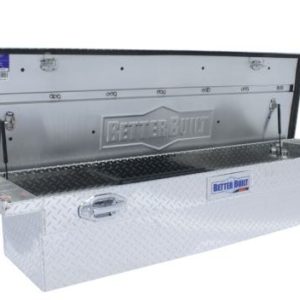 Better Built Tool Box, Sec Series, Crossover Low Profile, Single Lid, Pull Handle, Diamond Tread, Bright, Aluminum – 79011003