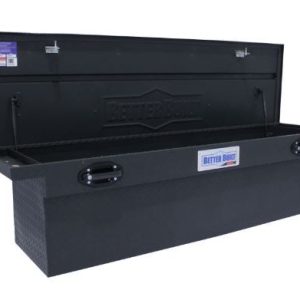 Better Built Tool Box, Sec Series, Crossover Low Profile, Deep, Single Lid, Pull Handle, Diamond Tread, Matte Black, Aluminum – 79211102