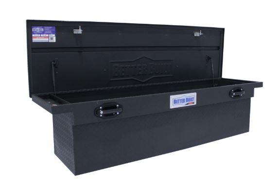 Better Built Tool Box, Sec Series, Crossover Low Profile, Deep, Single Lid, Pull Handle, Diamond Tread, Matte Black, Aluminum – 79211102