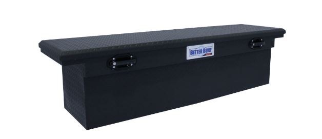 Better Built Tool Box, Sec Series, Crossover Low Profile, Deep, Single Lid, Pull Handle, Diamond Tread, Matte Black, Aluminum – 79211102
