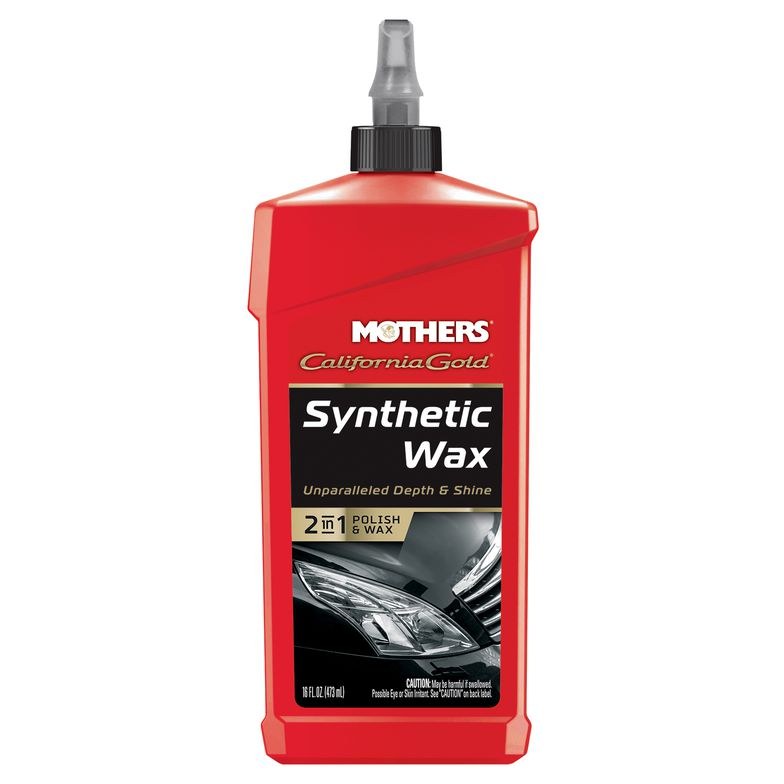 Mothers Car Wax, California Gold, Liquid Synthetic, 16 Ounce Bottle, Without Applicator – 05716