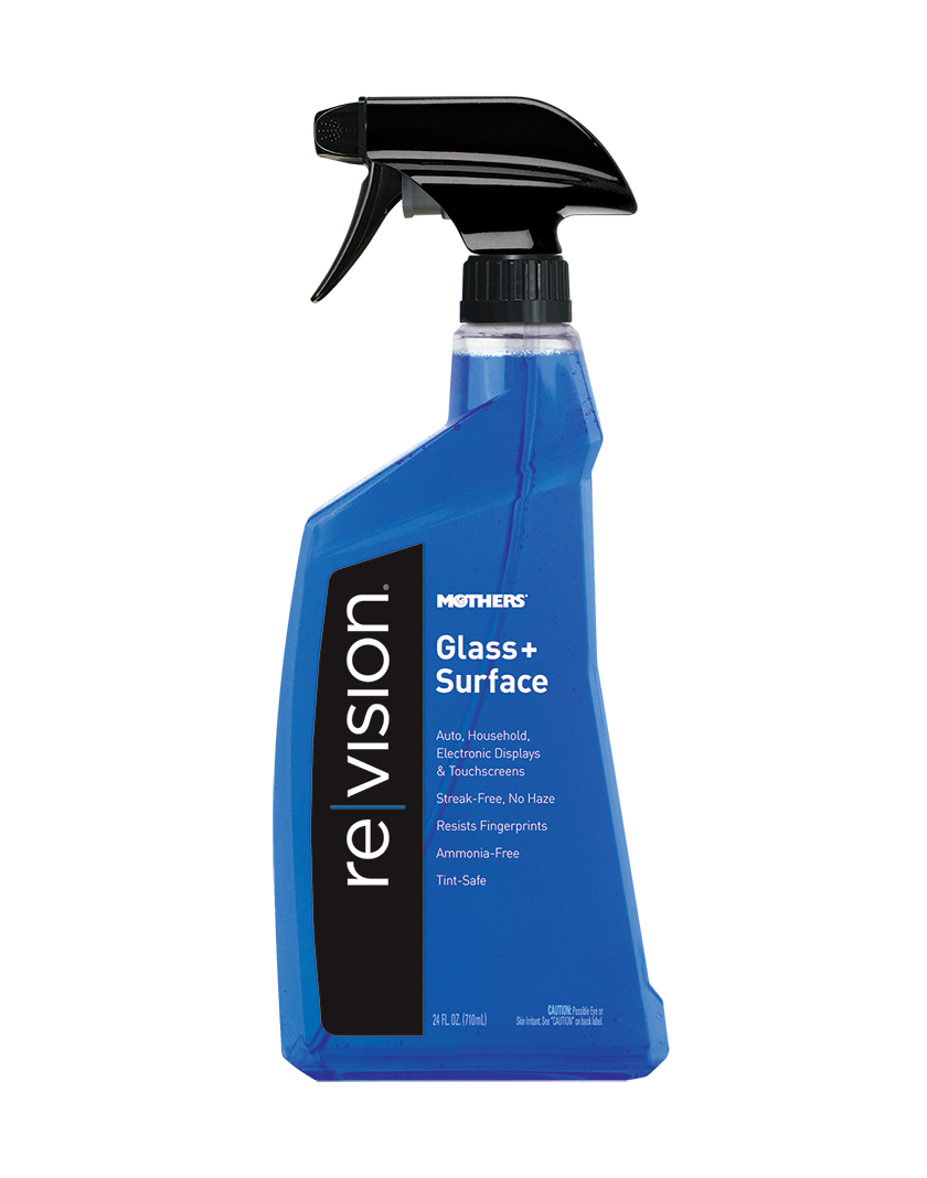 Mothers Glass Cleaner, Revision ®, Interior/ Exterior Use, 24 Ounce Spray Bottle, Single – 06624