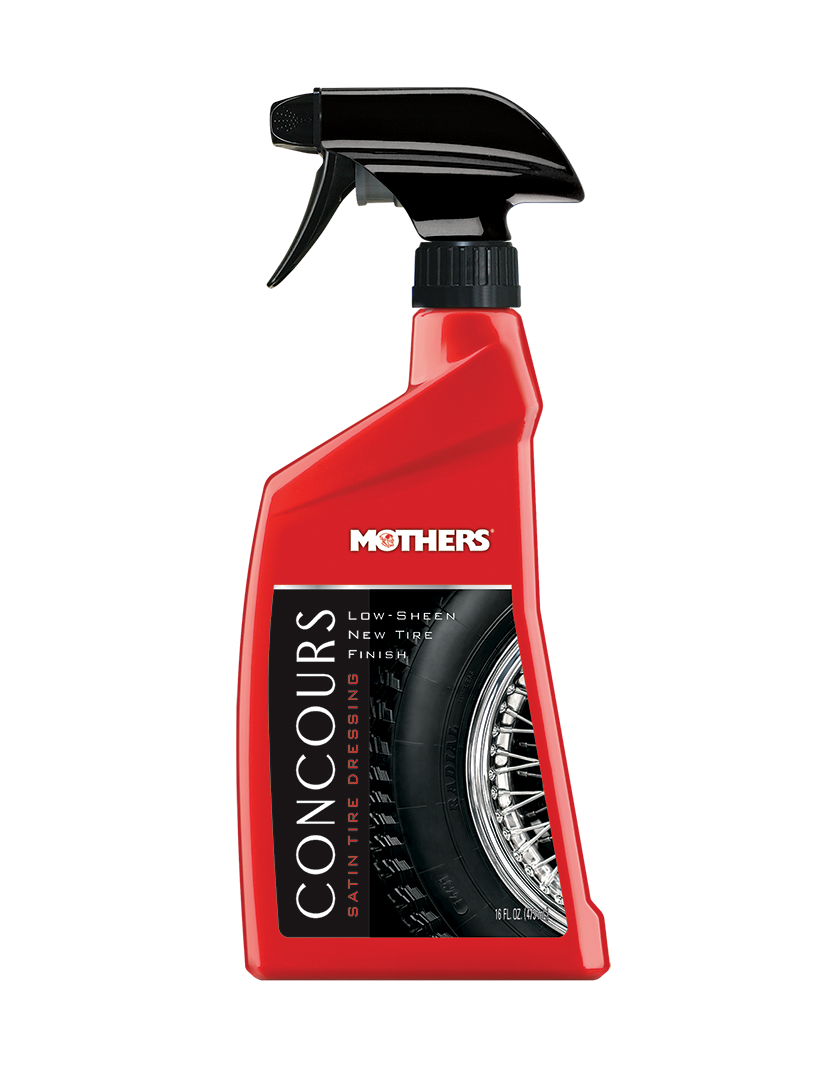 Mothers Tire Dressing, Concours, Used to Make Tires Look Dark and Black with Satin Sheen, 16 Ounce Spray Bottle, Single – 06816