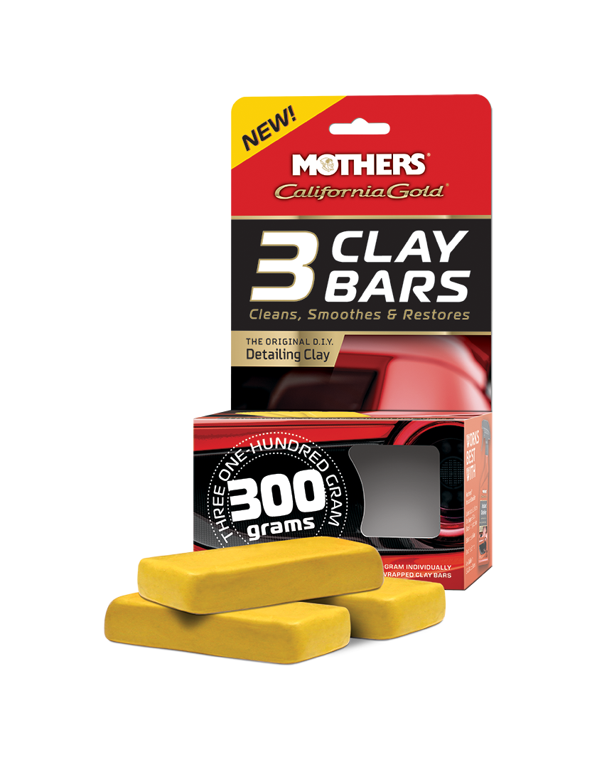 Mothers Paint Cleaner, California Gold, Clay Bar, With Three Clay Bars 100 Gram Each – 07242