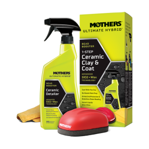 Mothers Paint Cleaner, Ultimate Hybrid ™, Clay Bar, With Clay Tool/ Ceramic Detailer Spray Bottle and Microfiber Towel – 07260