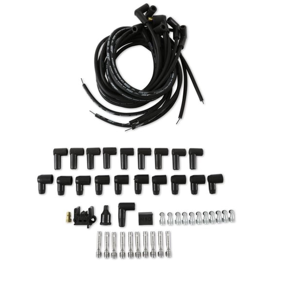 MSD Ignition Spark Plug Wire Set, Street Fire Wires, Unassembled, Black, 8 Millimeter, Silicone and Synthetic – 5553