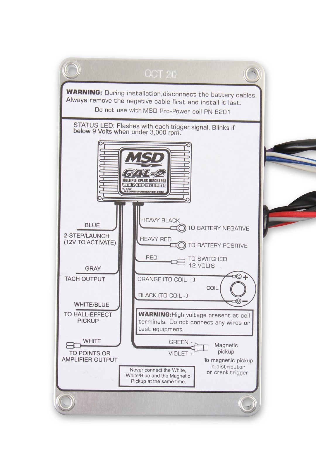 MSD Ignition Ignition Control Module, 6 Series, Street/Drag Racing Use, Digital, 0-12000 RPM, With 2 Step Rev Limiter – 64213