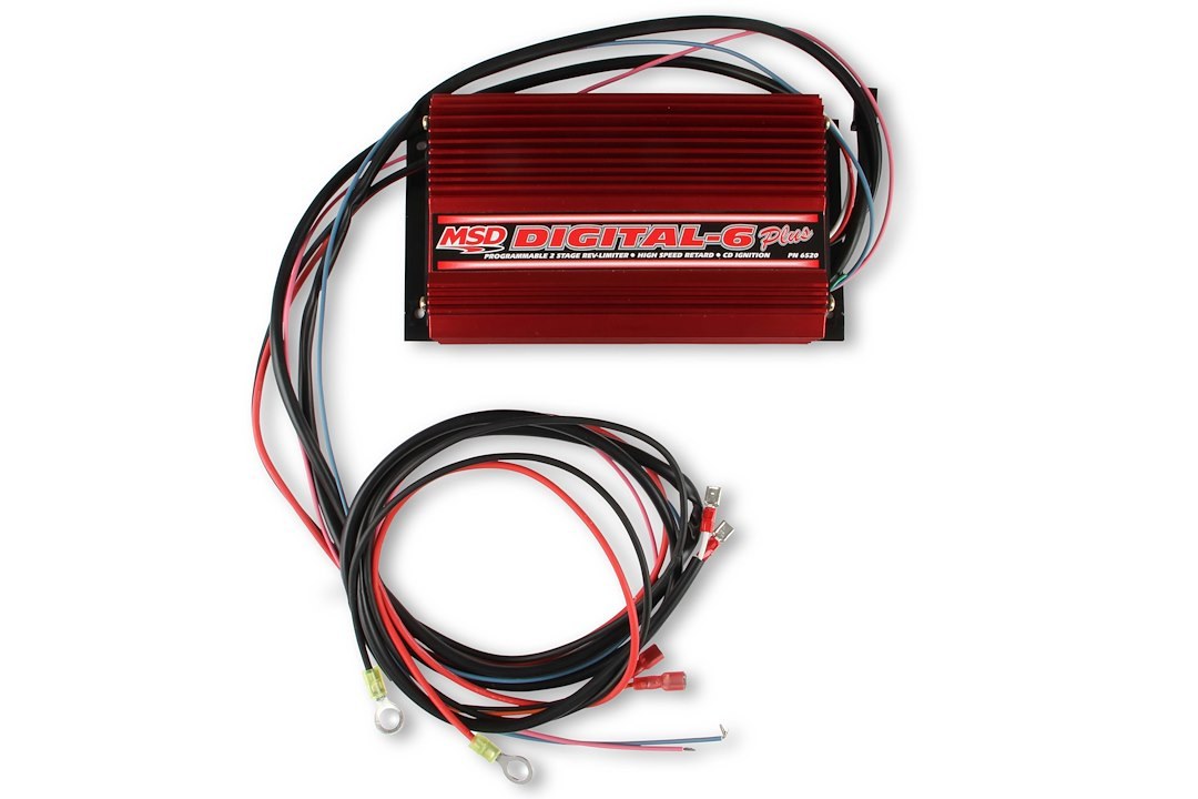 MSD Ignition Ignition Control Module, 6 Series, Street/Drag Racing Use, Digital, 0-12500 RPM, With 2 Step Rev Limiter, Multiple Spark Discharge – 6520