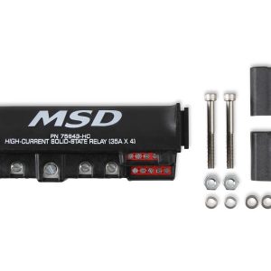 MSD Ignition Relay Block, 4 Channel, 35 Amp, Black – 75643-HC