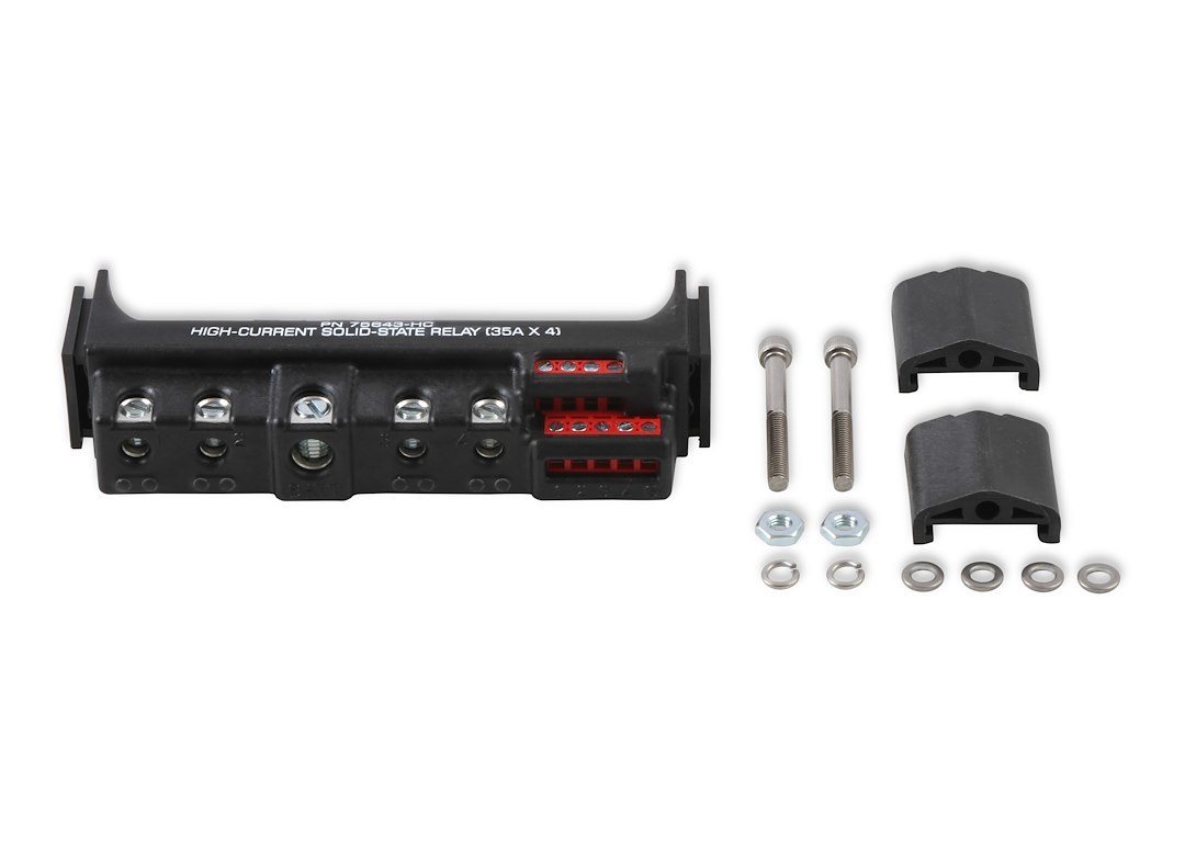 MSD Ignition Relay Block, 4 Channel, 35 Amp, Black – 75643-HC