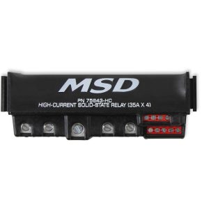 MSD Ignition Relay Block, 4 Channel, 35 Amp, Black – 75643-HC