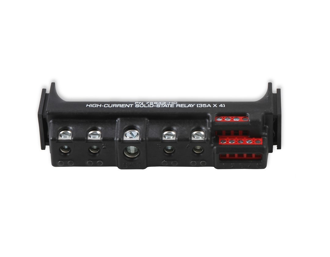 MSD Ignition Relay Block, 4 Channel, 35 Amp, Black – 75643-HC