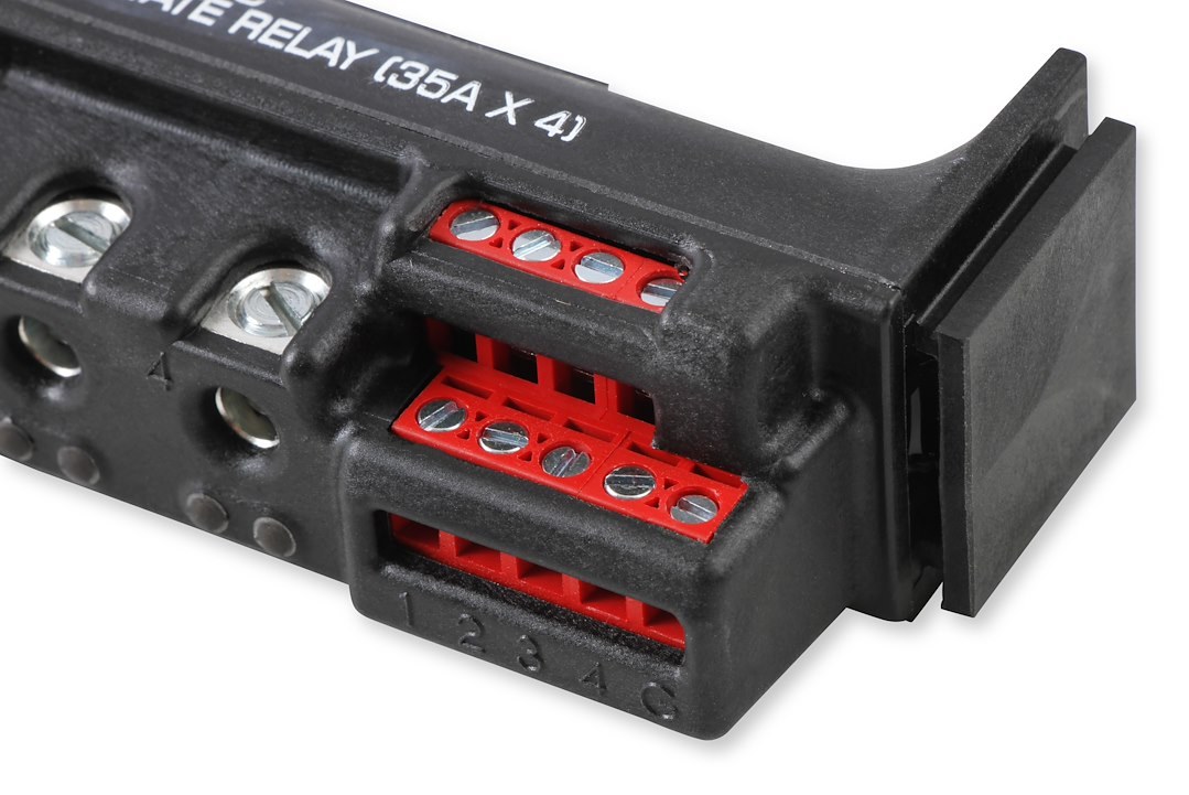 MSD Ignition Relay Block, 4 Channel, 35 Amp, Black – 75643-HC