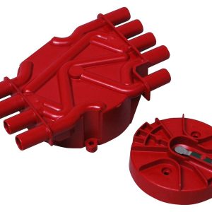 MSD Ignition Distributor Cap and Rotor Kit, Bolt Down, Vortec Style Posts, Red – 8017